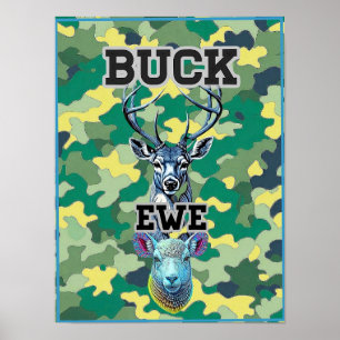 POSTER CAMUFLAGEM DE CARNEIRO ALCE