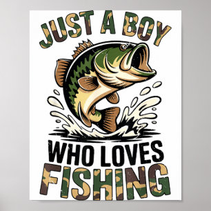 Poster Camuflagem de pesca B Peixe Juventude Apenas Um Me