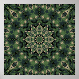 Póster Camuflagem de Verão Caleidoscópio