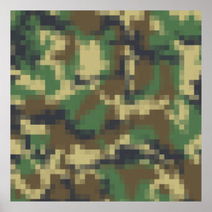 Póster Camuflagem do pixel