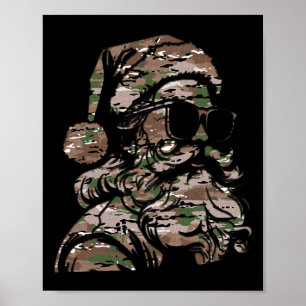Poster Camuflagem Natal Pulseiras Silhouette Multi Camo