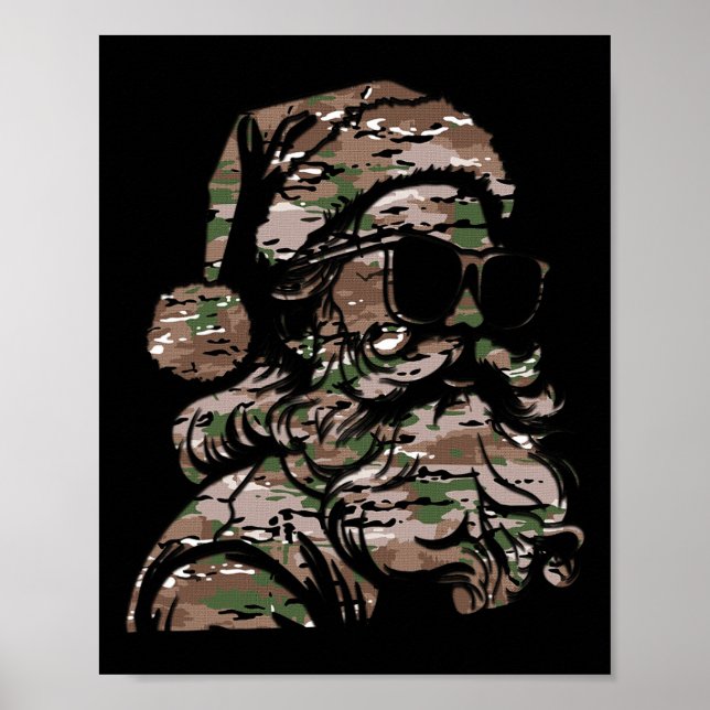 Poster Camuflagem Natal Pulseiras Silhouette Multi Camo (Frente)