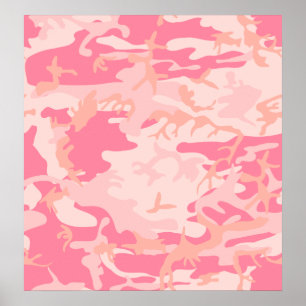 Poster Camuflagem Rosa - Camuflagem Feminina