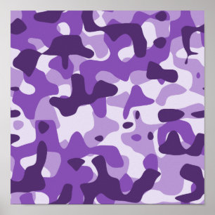 Póster Camuflagem Roxa