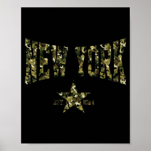 Poster Camuflagem Souvenir EUA Estrela Nova York Ny Nova