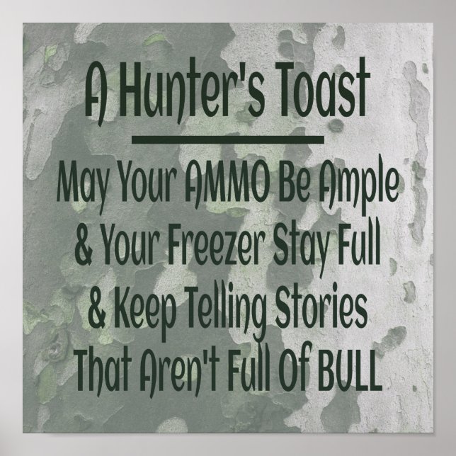 Poster Camuflagem Verde Engraçada pelo Fosso de Hunter (Frente)
