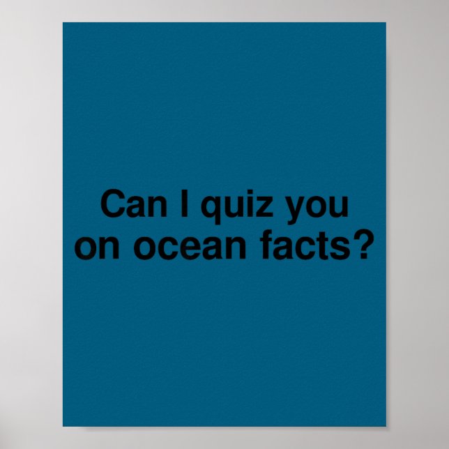 Poster Can I Quiz You On Ocean Facts  (Frente)