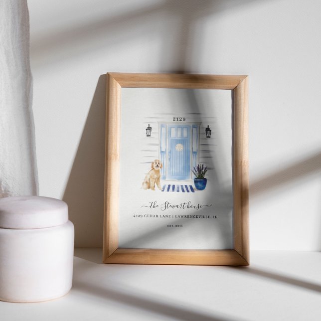 Poster Cana-d-água da costa - Porta frontal Goldendoodle (Criador carregado)