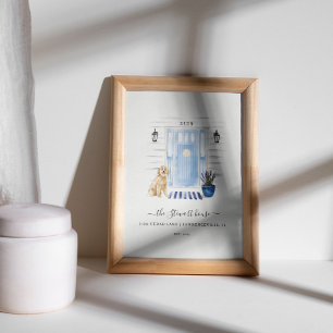 Poster Cana-d-água da praia Porta da Frente Goldendoodle