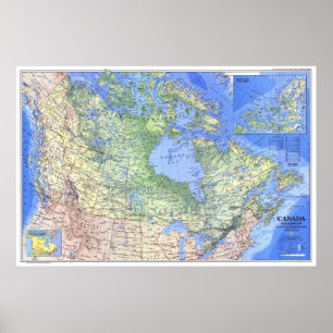 Poster Canadá: 1985 Mapa detalhado ...