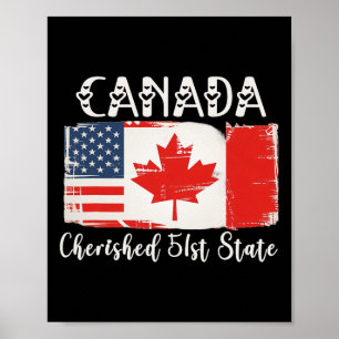 Poster Canadá 51rua State Trump Canadá Estado americano F
