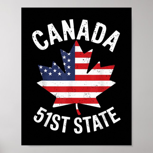Poster Canada 51rua State Usa Flag Canada 51rua State Vin (Frente)