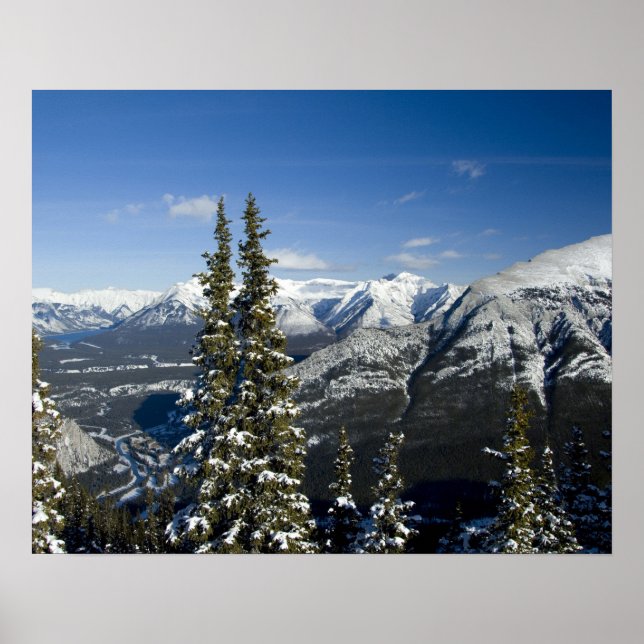 Póster Canadá, Alberta, Banff. Vistas do Vale Bow (Frente)