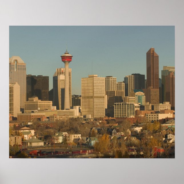 Póster Canadá, Alberta, Calgary: Paisagem Urbana da Cidad (Frente)
