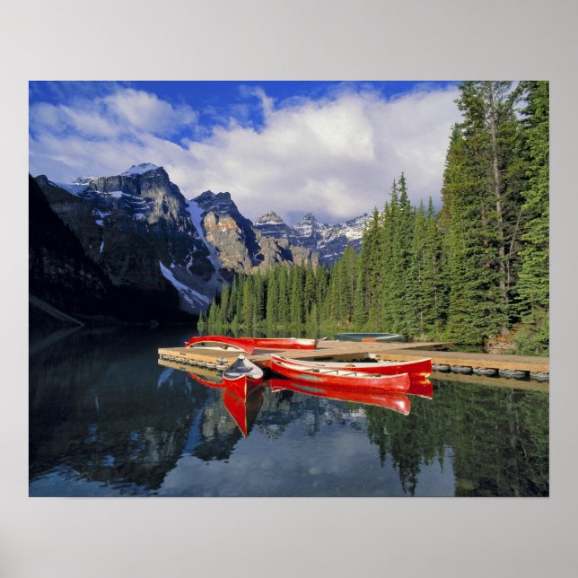 Póster Canadá, Alberta, Lago Moraine. O espelho d'água (Frente)