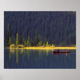 Póster Canadá, Alberta, Parque Nacional Baniff. Dois meni