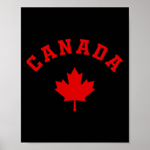 Poster Canadá Bandeira Canadense Logotipo da Folha de Bor