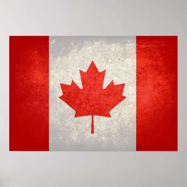 Póster Canadá; Bandeira Canadiana (Frente)