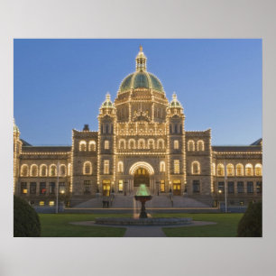 Poster Canadá, BC, Vitória, Edifício do Parlamento da BC