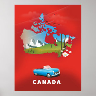 Poster Canadá ilustrou a cópia do viagem