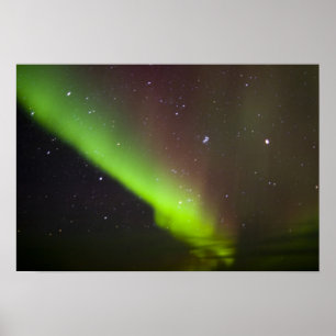 Póster Canadá, Manitoba, Churchill. Aurora Borealis