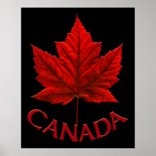 Poster Canadá Mapear Impressão de Folha de Souve
