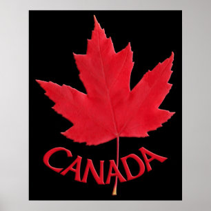 Poster Canadá Mapear Impressão de Folha de Souve