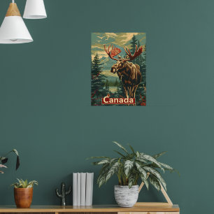 Poster Canada Moose Vintage