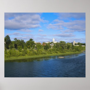 Poster Canadá, Nova Brunswick, Fredericton, vista da cida