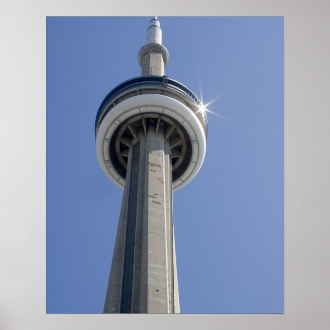 Póster Canadá, Ontário, Toronto. Topo da Torre CN com (Frente)
