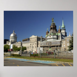 Póster Canadá, Quebec, Montreal. Antigo Montreal