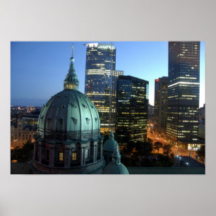 Póster Canadá, Quebec, Montreal. Montreal centro,