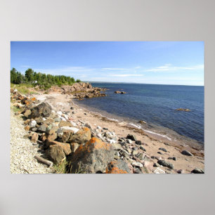 Póster Canadá, Quebec. VIA Rail Canada train The 2