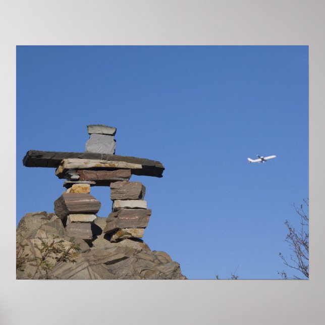 Póster Canadá, Terra Nova, Rua. Inukshuk (para (Frente)