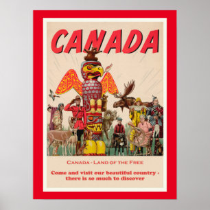 Poster Canadá, viagens vintage