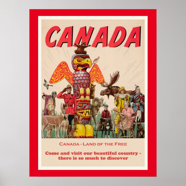 Poster Canadá, viagens vintage (Frente)