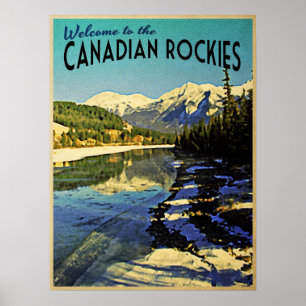 Póster Canadense Montanhas Rochosas