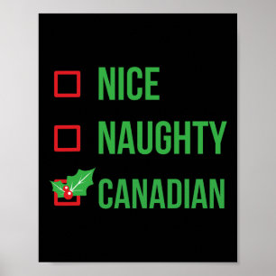 Poster Canadian Funny Canada Pajama Natal Gift