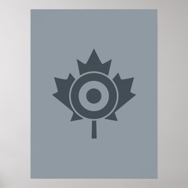 Poster Canadiano Maple Leaf Roundel Mod CANADA (Frente)