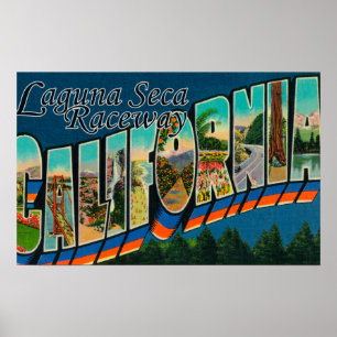 Poster Canal adutor de Laguna Seca, CA - grandes cenas da