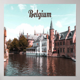 Poster Canal Bélgica Bruxelas