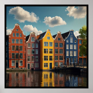 Poster Canal Charming Amsterdam