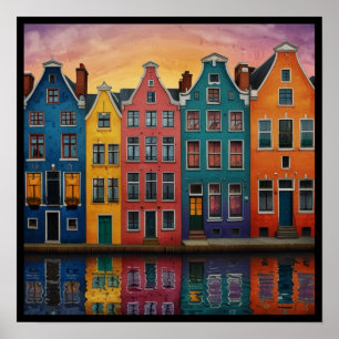 Poster Canal Charming Amsterdam