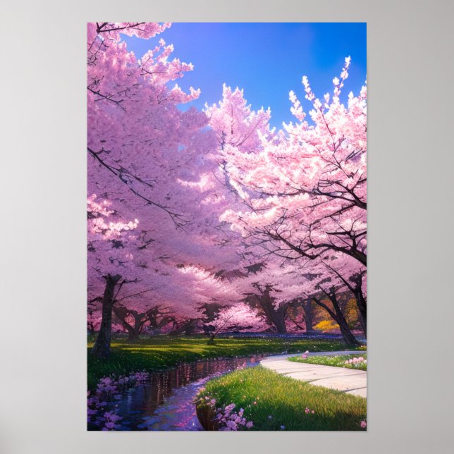 Poster Canal Cherry Blossom (Frente)
