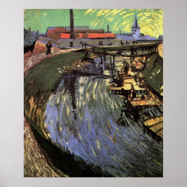 Póster Canal com Washing, de Vincent van Gogh