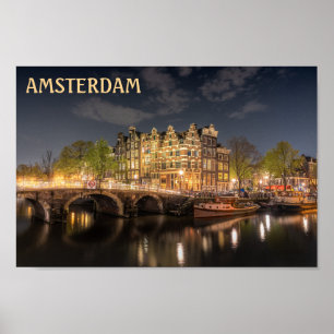 Poster Canal de Amsterdã
