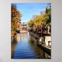 Canal de Amsterdã - Foto de Verão Tarde