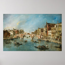 Poster Canal de Cannaregio, Veneza - Guardi Cartaz de Art