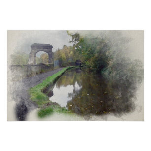 Póster Canal de Rochdale, Arco Sagar Richards, Luddendenf