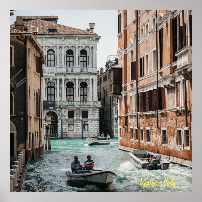 Poster Canal de Venice Boat (Frente)